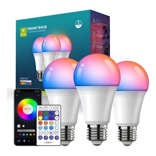 Pack X3 Ampolleta Inteligente Led Wifi Bluetooth App Rgb Rgb