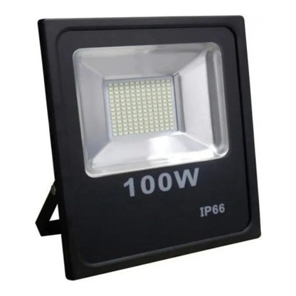 Foco 100w Led 8500 Lúmenes Exterior E Interior Ip66 Plano
