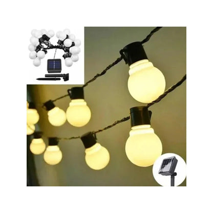 Luces Solar Led Bolitas Guirnalda Rgb Solar Navidad Solar