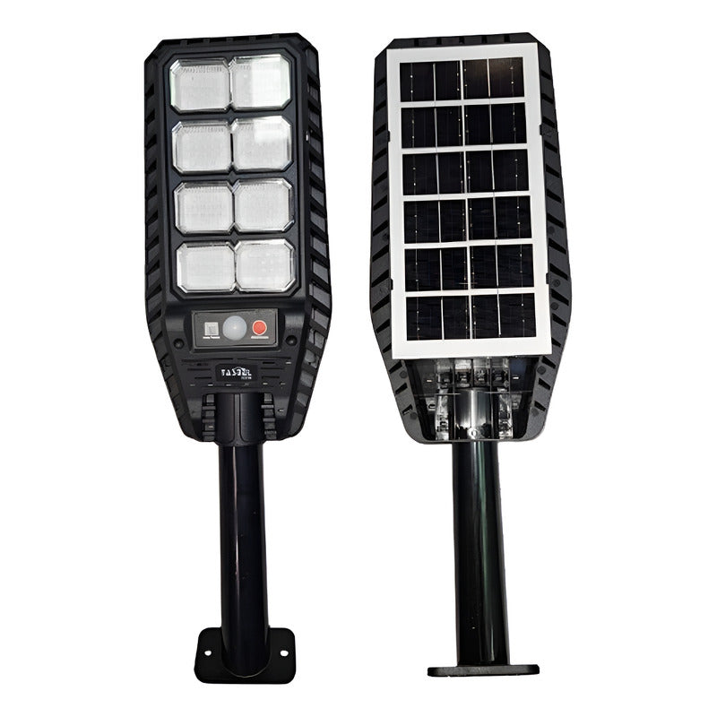 Foco Solar 800w Luminaria + Soporte Y Sensor De Movimiento Negro