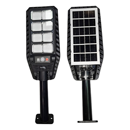 Foco Solar 800w Luminaria + Soporte Y Sensor De Movimiento Negro