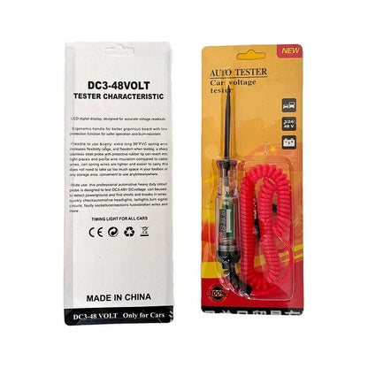 Pack 2 De Probadores De Voltaje De Pantalla Digital 3-24-48v Rojo