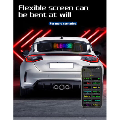 Letrero Led Programable Para Automóvil Usb Multicolor