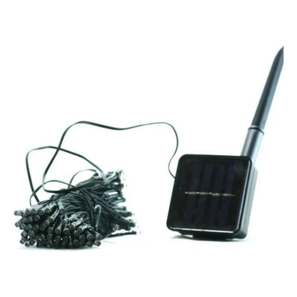 Pack X 2 Luces Solares Navidad Guirnalda 10 Metros 100 Led