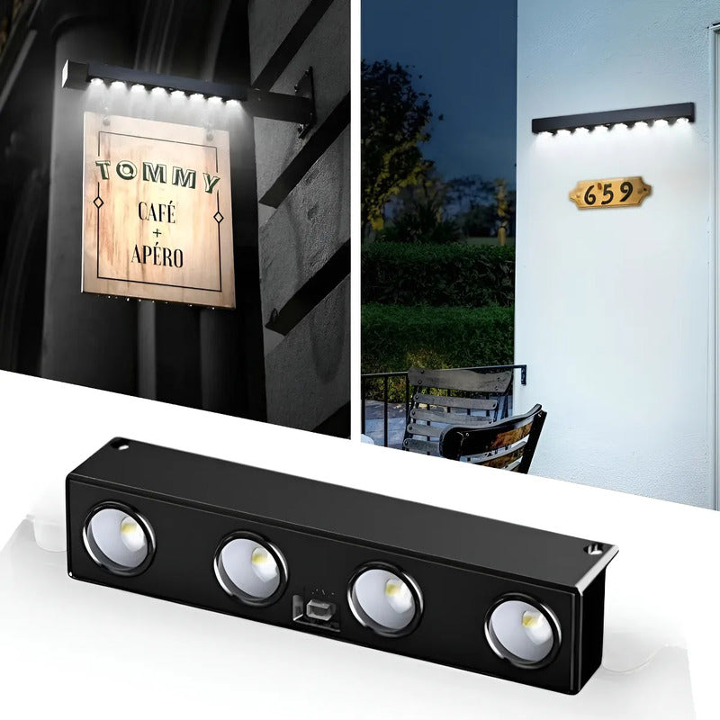 Pack X3 Aplique Solar Pared Lampara Inducción Led Exterior Frío/calido