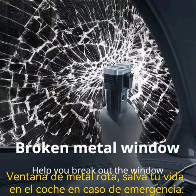 Linterna Solar Táctica Militar Indestructible Martillo Frío Negro