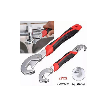 Pack X2 Llaves Tuerca Corona Ajustables Universales 8-32mm Negro