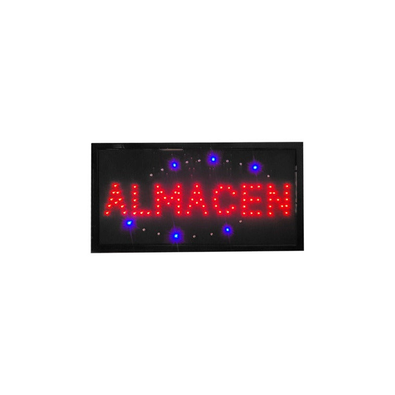 Letrero Aviso Led Signs Luminoso - Abierto - 48x25cm