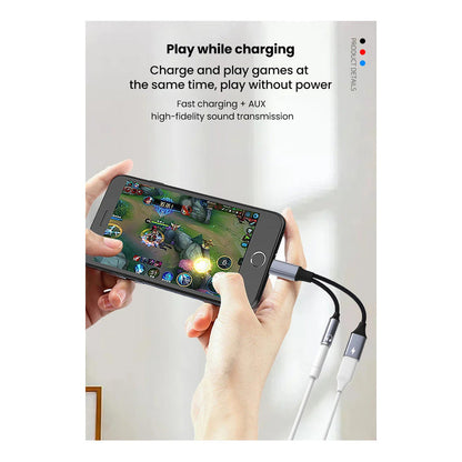 Adaptador Split De Audífonos Y Carga Tipo-c A Audio Jack 3.5