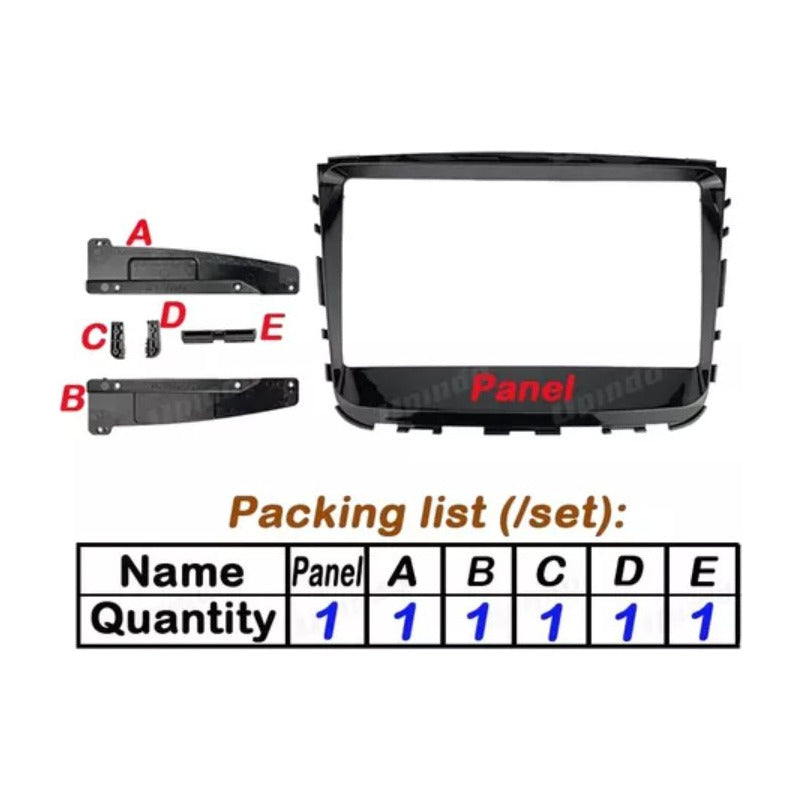 Bisel Adaptador Radio Ssangyong Musso Rexton 2018+ 10.1pul Negro