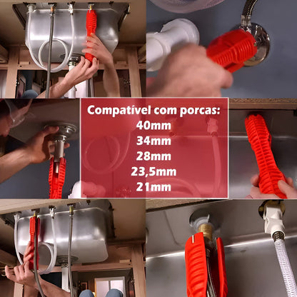 Llave Para Apretar El Tubo Del Fregadero Genérica Color Rojo Estructurada