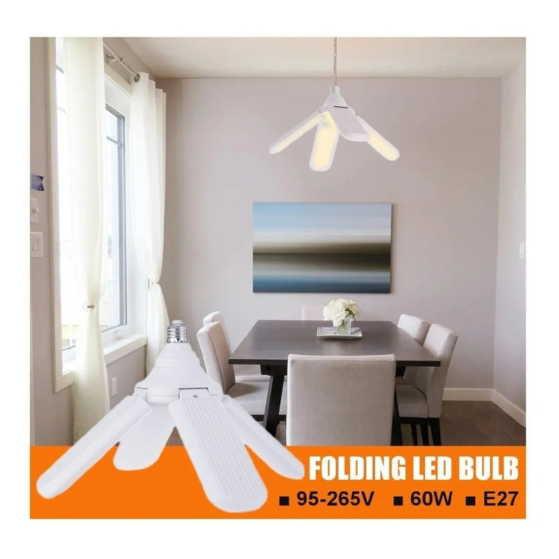 Ampolletas Led 4 Aspas Ángulo Ajustable 60w Ahorradora X4 Blanco Neutro