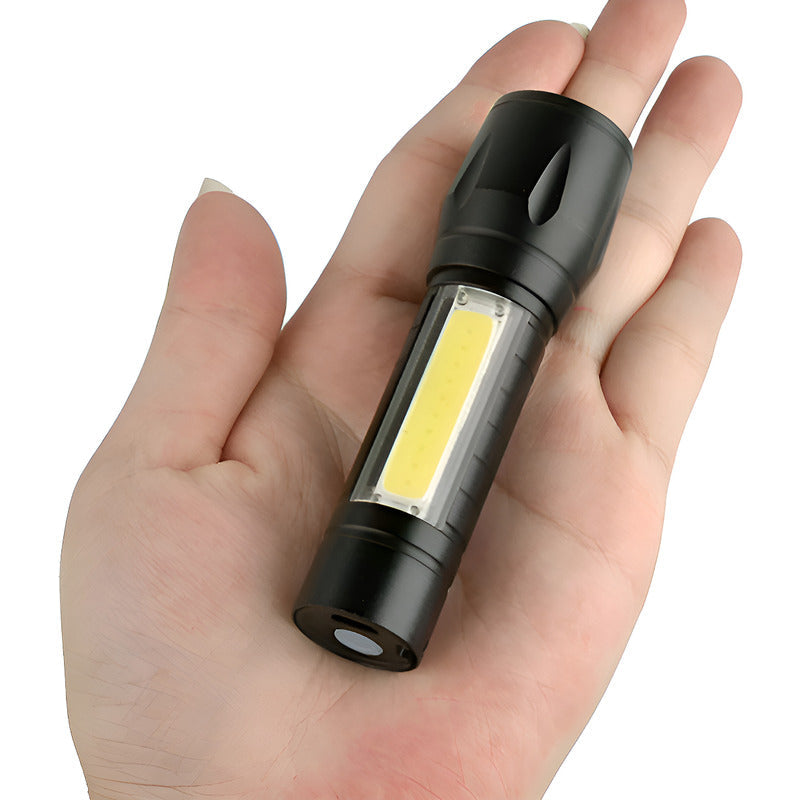 Mini Linterna Led De Mano Recargable Usb Gancho 525 Con Zoom Color De La Linterna Verde Color De La Luz Blanco