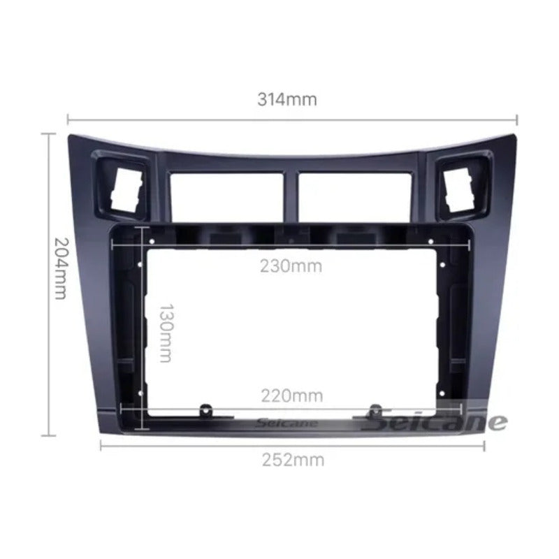 Bisel Radio Pantalla Toyota Yaris Sport 2006-12 9pul Negro