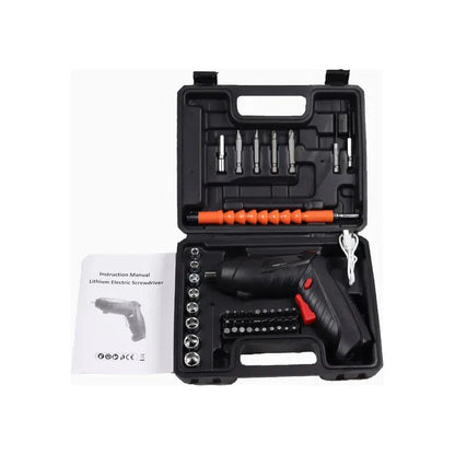Kit Atornillador Inalambrico Taladro Atornillador  Negro Y Verde 12v 180