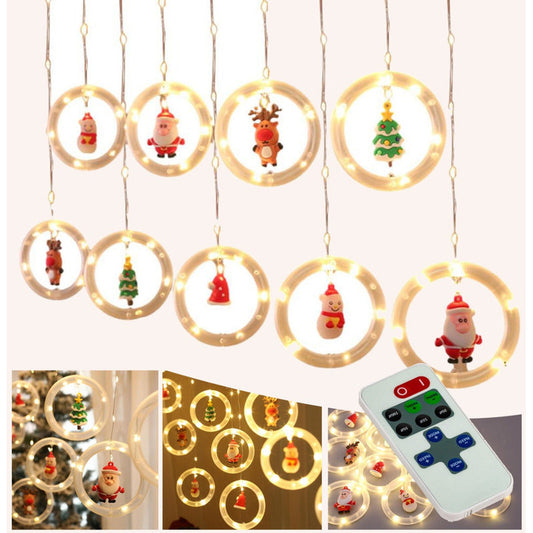 Guirnalda Led Navidad Aros Luz Decoracion 3mts Usb Cálida