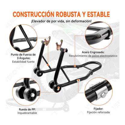 Caballete Para Motos Soporte Elevador Trasero Y Delantero