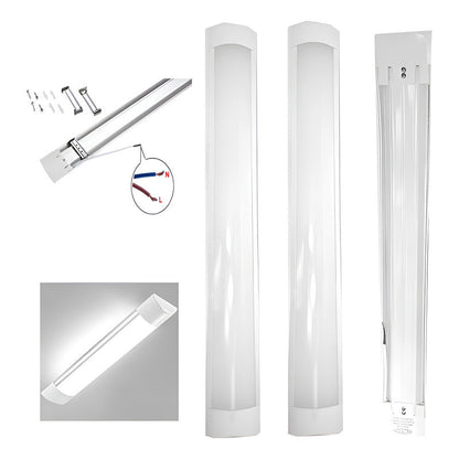 Pack X3 Tubo Luz Luz Blanca Fria 18w Foco 60cm 220v Blanco