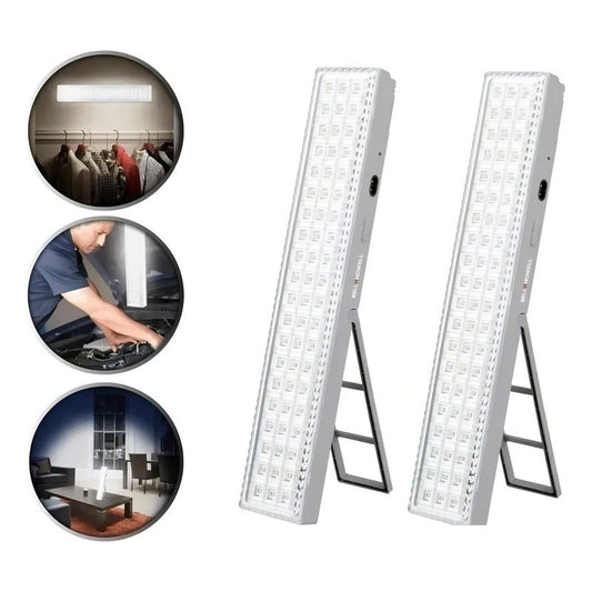 Pack X2 Lámparas Luz Led De Emergencia Recargable 24 Hrs Color Blanco