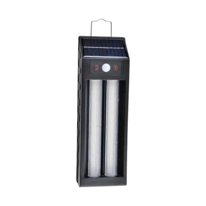 Pack X2 Aplique Solar Led Lampara De Pared Con Doble Luz 18w Agua