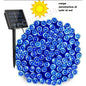 Luces Solar Guirnalda  Azul 100 Led 10 Metros