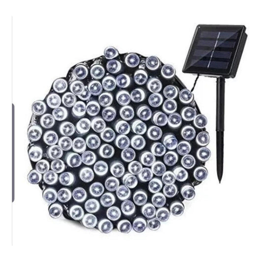 Luces Guirnalda Solar Inteligente 200 Led Fria 20 Metros