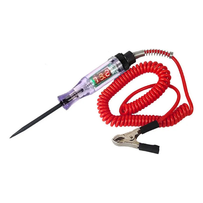 Pack 2 De Probadores De Voltaje De Pantalla Digital 3-24-48v Rojo