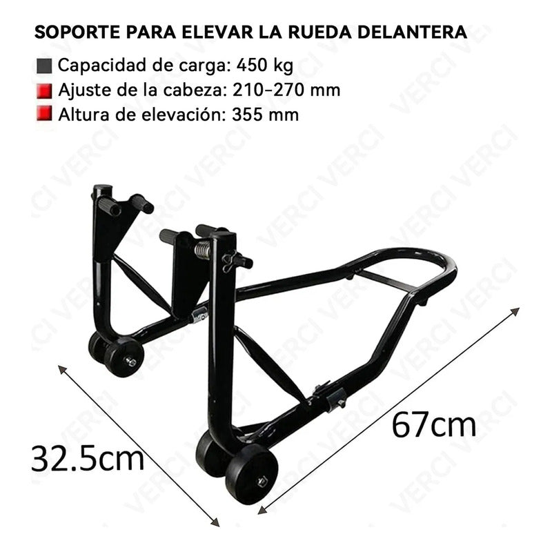 Caballete Para Motos Soporte Elevador Trasero Y Delantero