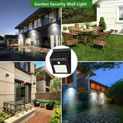 Lámpara Solar De Pared 30 Led Sensor Alumbra Mas Que Otros M Negro