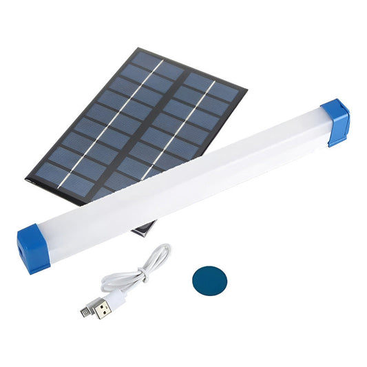 Tubo Recargable Luz Led Emergencia 60w Usb Solar Blanco