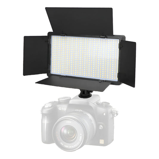 Luz Relleno Con Trípode Kit Profesional Reflector Pro 600led Negro Blanco Frío