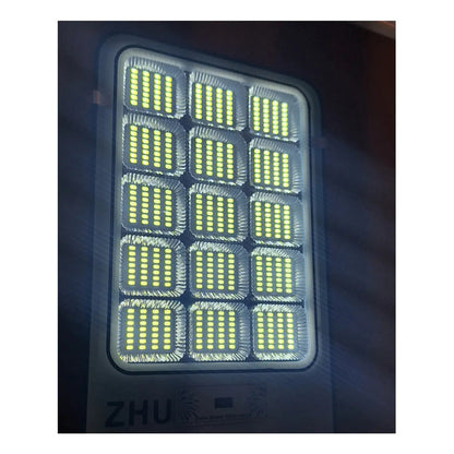 Pack 3 Foco Solar De Poste 1200 Watt Luz Fija Más Soporte Negro Blanco Frío