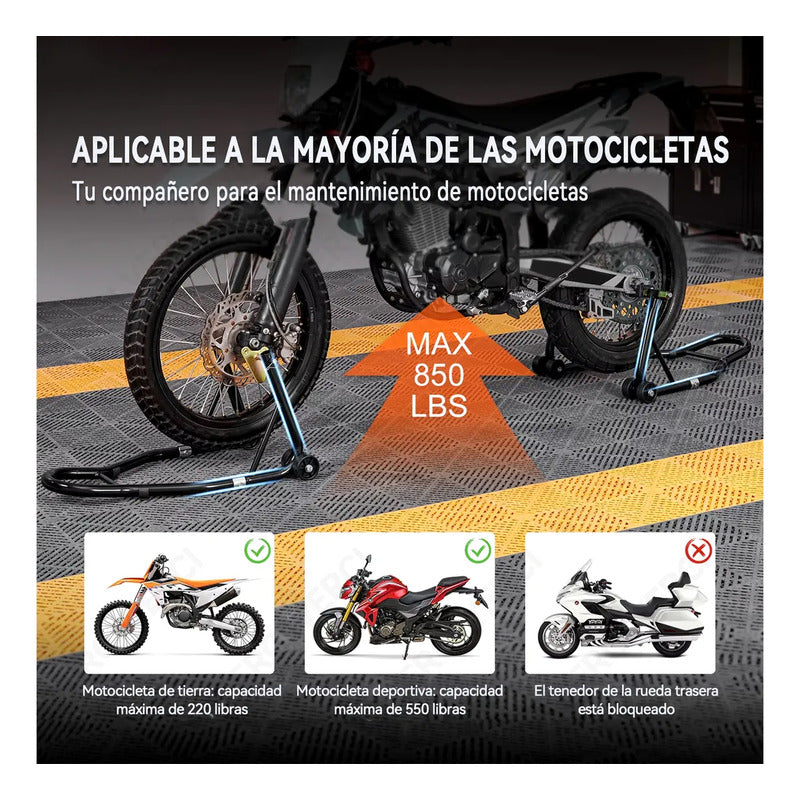 Caballete Para Motos Soporte Elevador Trasero Y Delantero