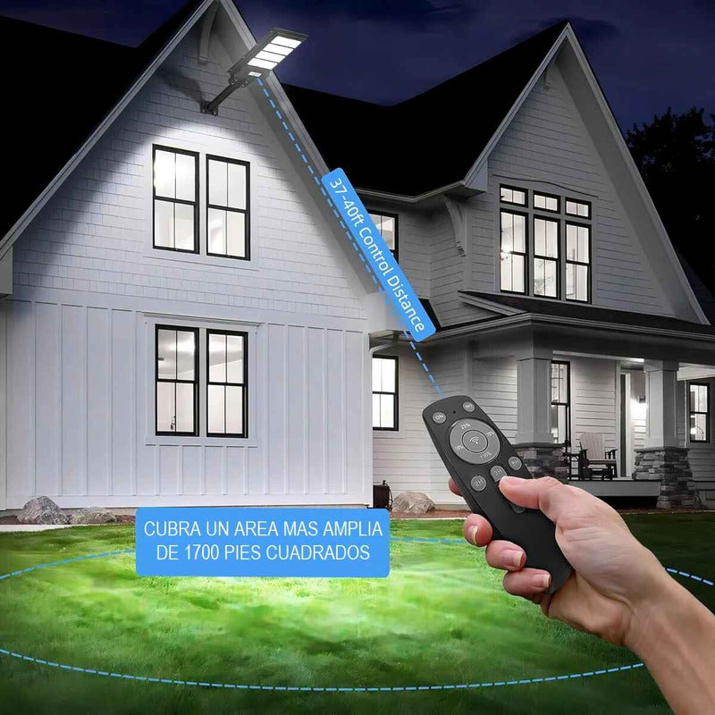 Foco Solar Tecnohogar 1000w Con Sensor Y Control Remoto Negro Blanco Frío