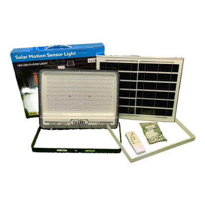 Foco Solar 1500w Panel Solar Y Control Remot Luz Blanco Frío Negro Blanco Frío