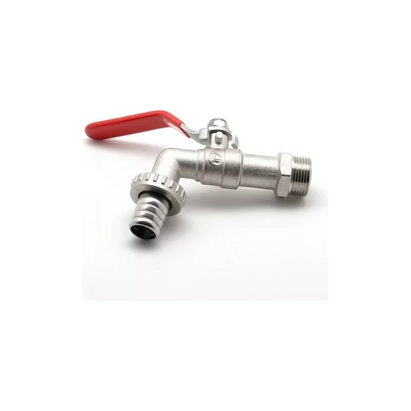 Llave De Paso Grifo Bola Jardin Metalica 1/2''