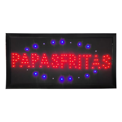 Letrero Aviso Led Signs Luminoso - Abierto - 48x25cm
