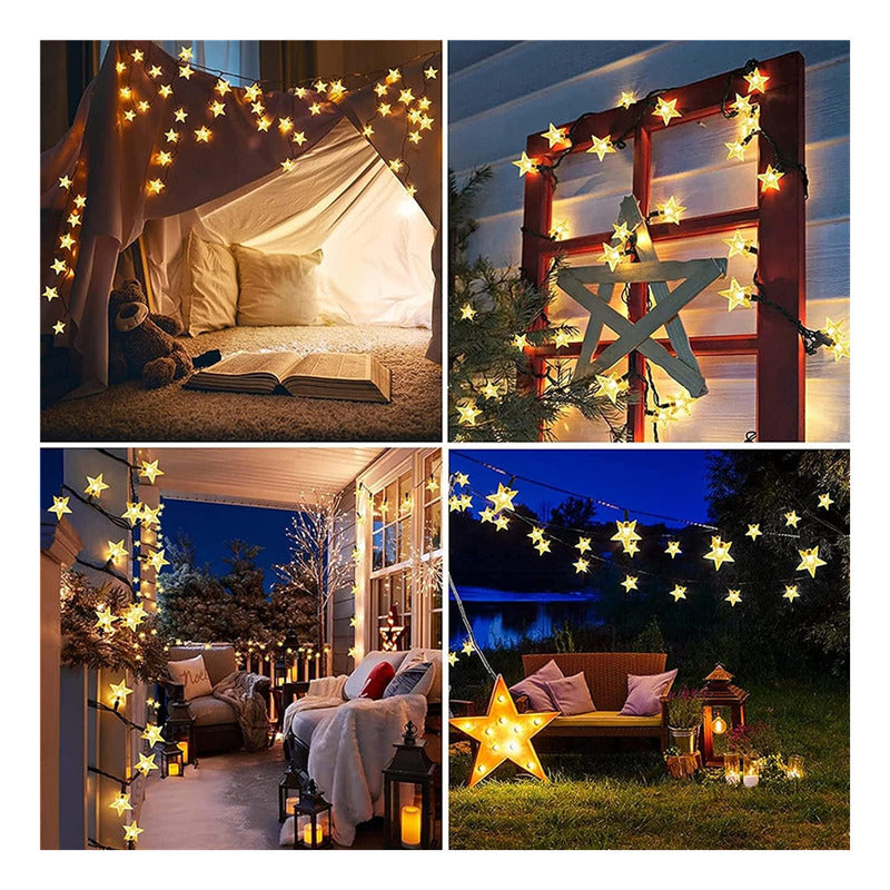 Pack X 2 Luces Solares Navidad Guirnalda  Varios Modelos