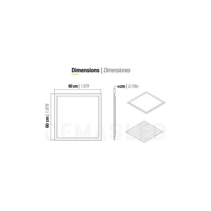 Pack X2 Panel Led Plafón 60x60cm Empotrable Cielo Foco Cuadr Blanco