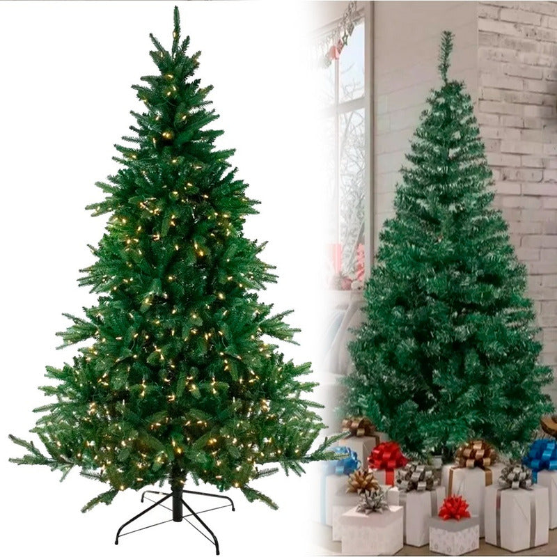 Árbol Navidad Con Base + 6 Luces Led Multicolor, Fria,calida