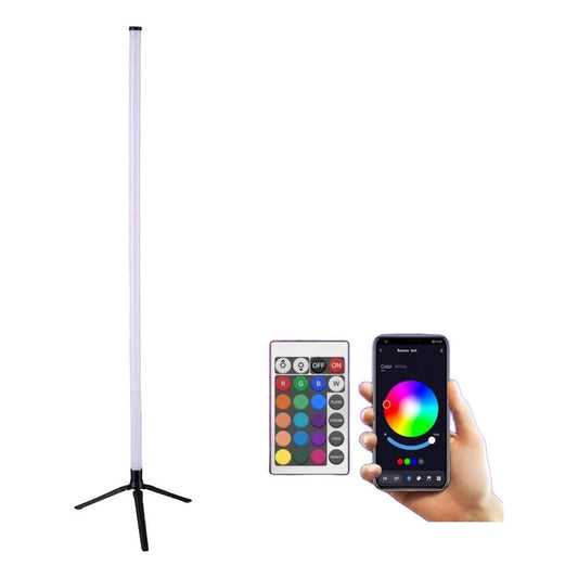 Lampara Esquinera Usb Luces Led Rgb Ambiente Moderno Gris Negro