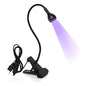 Lámpara Led Luz Uv Para Uñas Tips Soft Gel 3w Clip Mesa Negro