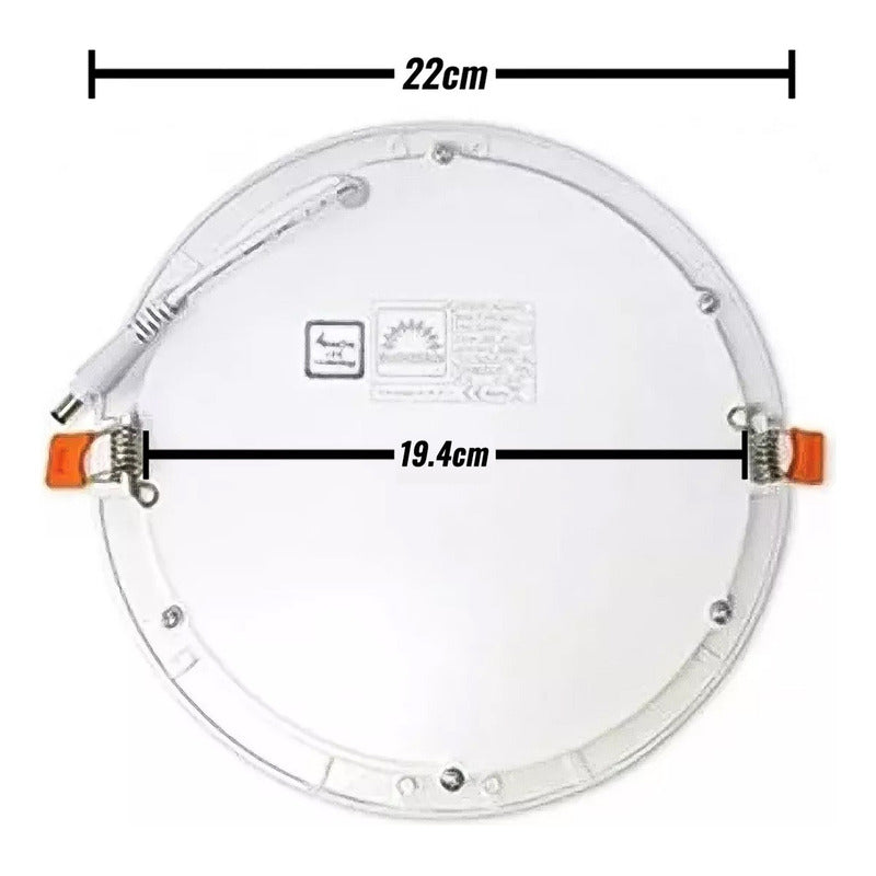 Ampolleta Led 18w Embutido Redonda Color Blanco Frío 18w Blanco Frío