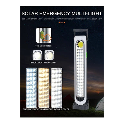 Pack X 2 Lámpara 45 Led Solar Luz Emergencia Carga Usb O Sol Blanco
