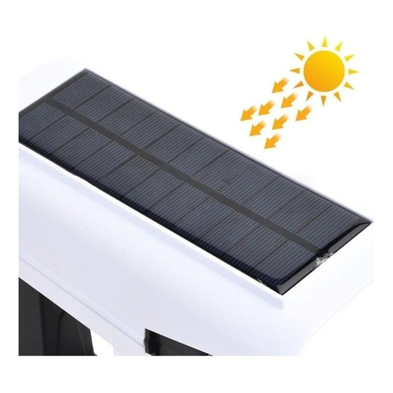 Foco Solar Tipo Camara Seguridad Sensor De Movimiento 77 Led Blanco Fría