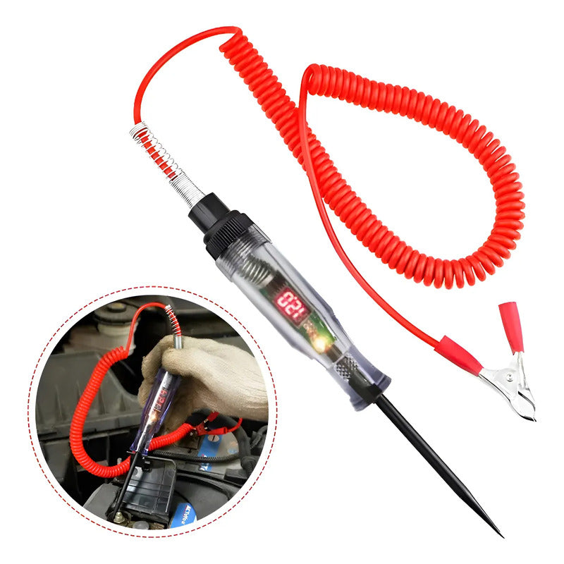 Pack 2 De Probadores De Voltaje De Pantalla Digital 3-24-48v Rojo