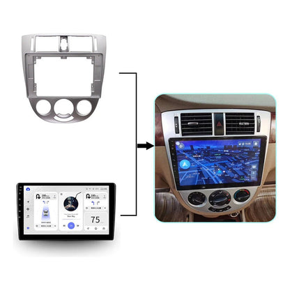 Bisel Adaptador Radio 10 Pulgadas Chevrolet Optra 2006-2014 Plateado