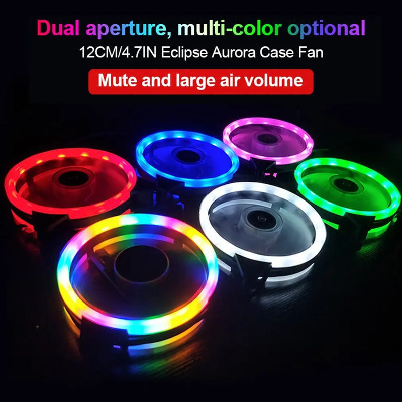 Fan Cooler 120mm Pc Gamer Led Rgb 4 Pin Ide Chasis