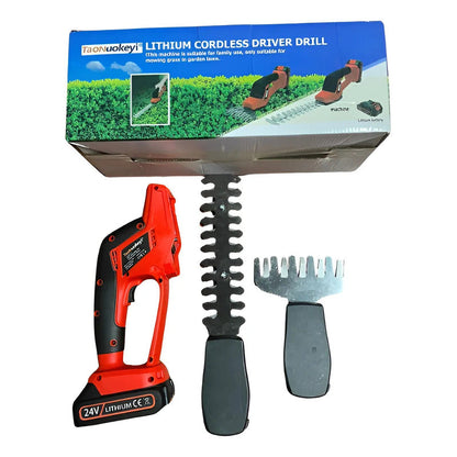 Cortador Inalámbrico 2 En 1 Cortasetos Y Tijeras Podadora Turquesa