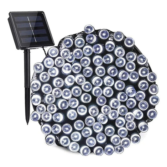 Luces Guirnalda Solar X2 100 Led Cálidas Cálido 10 Metros